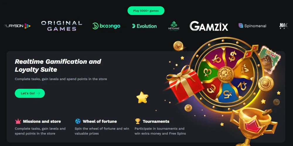 Fogadj a piros hűségprogramra interaktív szerencsekerékkel és jutalomküldetésekkel.